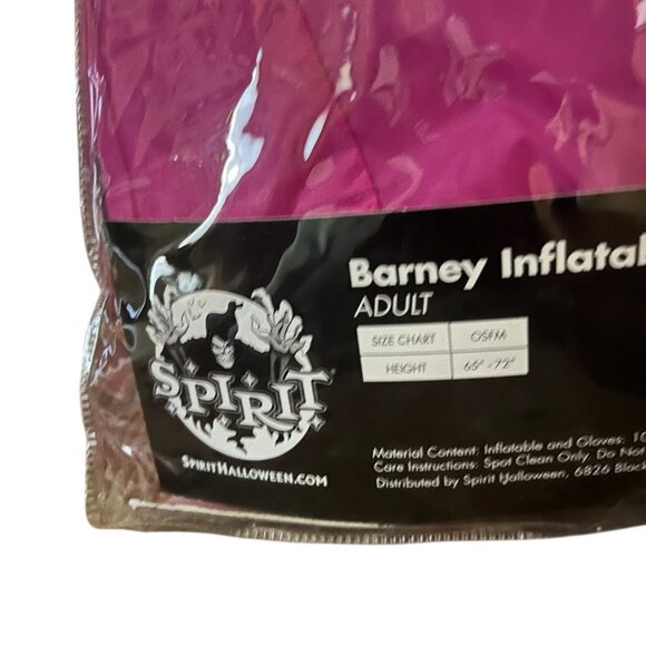 Barney Inflatable Adult Costume One Size Purple Dinosaur Halloween Cosplay - Picture 4 of 4